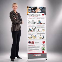 X-Banner Display Classic 60 mit Druck | 60 x 160cm | X-CITE® Werbesysteme