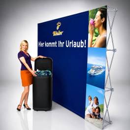 Faltdisplay Messewand Classic Textil 4x3 inkl. Druck