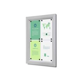 Schaukasten Slim 4xA4, silber