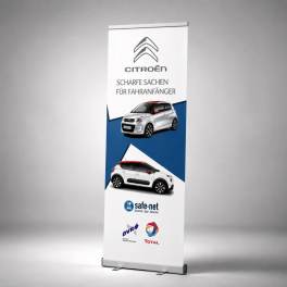 Rollup Display Economy 60 mit Druck | 200 x 60cm | X-CITE® Werbesysteme