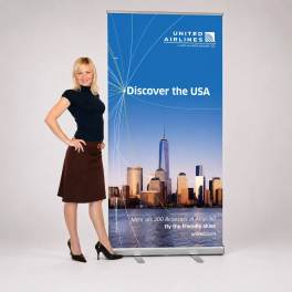 Rollup Display Starter 100 mit Druck | 99 x 200cm | X-CITE® Werbesysteme