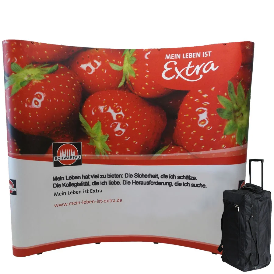Faltdisplay Messewand Economy 3x3 R (gebogen)  mit Druck | 255 x 230cm | X-CITE® Werbesysteme ArtikelNr.: 2000105 Faltdisplay Messewand Economy 3x3 R (gebogen)  mit Druck | 255 x 230cm | X-CITE® Werbesysteme ArtikelNr.: 2000105