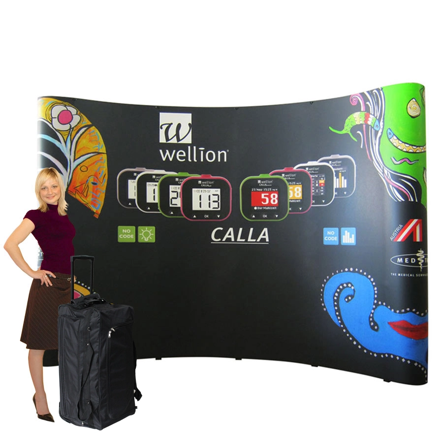 Faltdisplay Messewand Economy 4x3 R (gebogen) mit Druck | 325 x 230cm | X-CITE® Werbesysteme ArtikelNr.: 2000107 Faltdisplay Messewand Economy 4x3 R (gebogen) mit Druck | 325 x 230cm | X-CITE® Werbesysteme ArtikelNr.: 2000107
